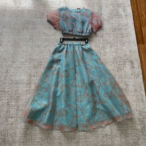 WORN ONCE - Staud 2 piece set - skirt & crop top